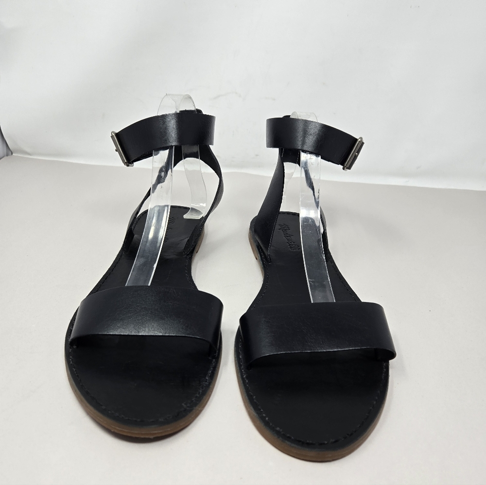 Madewell The Boardwalk Ankle Strap Womens Sandels Sz 11 Black Leather Adj. - Picture 3 of 11